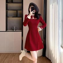 实拍2025 新中式改良旗袍少女小礼服灯芯绒盘扣珍珠连衣裙