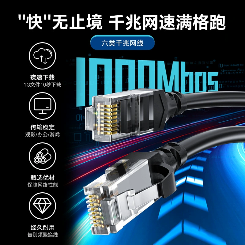 Плановый кабель Ethernet Cat6 категории 6 без экранирования, компьютерный бытовой сетевой кабель, готовый продукт с тестированием, сетевой кабель категории 6