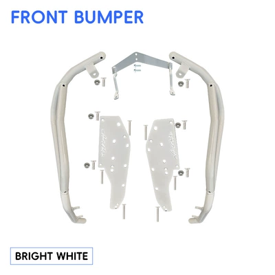 front and rear exhaust pipe Motorcycle bumper - whitereinforced-front-bumper