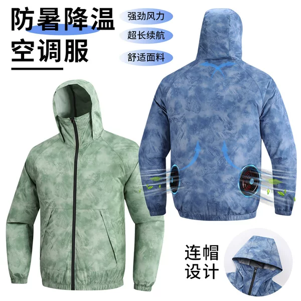 Summer New Air-Conditioned Clothing Outdoor Leisure Camping Fishing Fan Clothing Heatstroke Prevention Cooling Sun Protection Refrigeration Fan Clothing