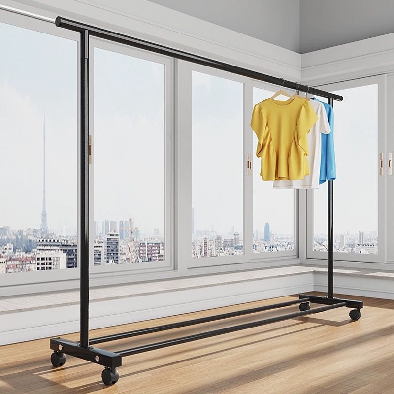 Rejilla de secado de un solo poste de arte de hierro simple Dormitorio doméstico Rejilla de secado de pulverización interior Balcón al aire libre Almacenamiento móvil portátil