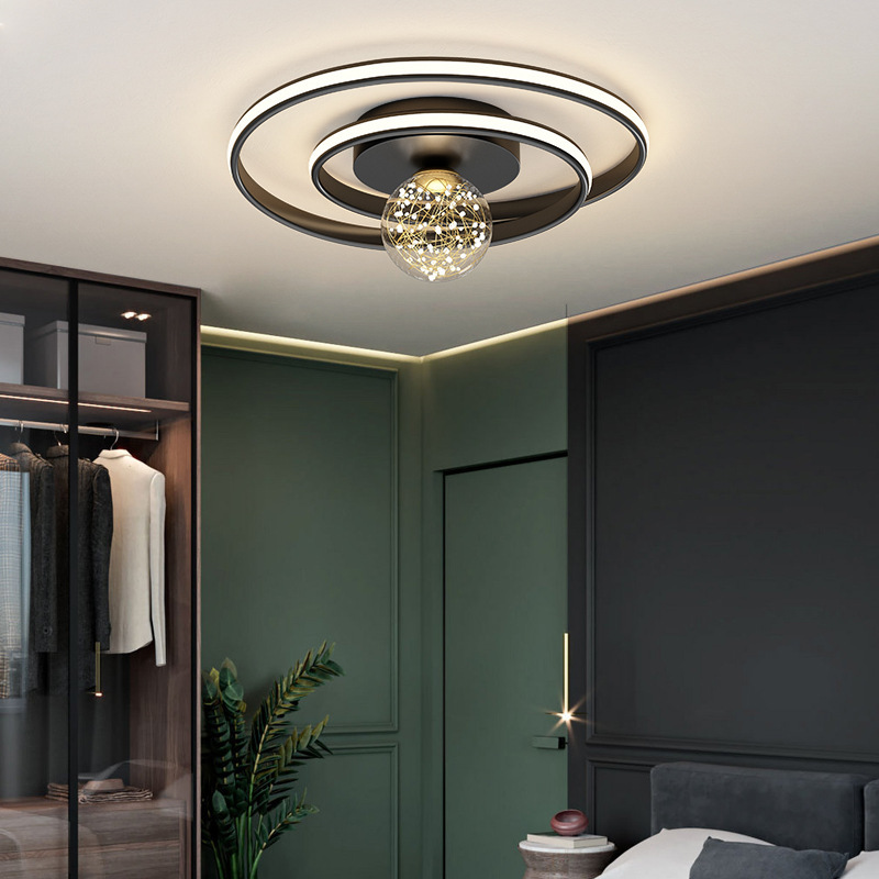 led卧室灯吸顶灯2025简约现代简约北欧创意个性房间主卧室吸顶灯