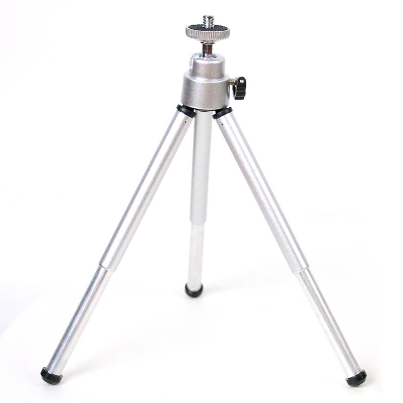 迷你两节伸缩铝管三脚架桌面小号手机摄影拍照望远镜投影仪三角架