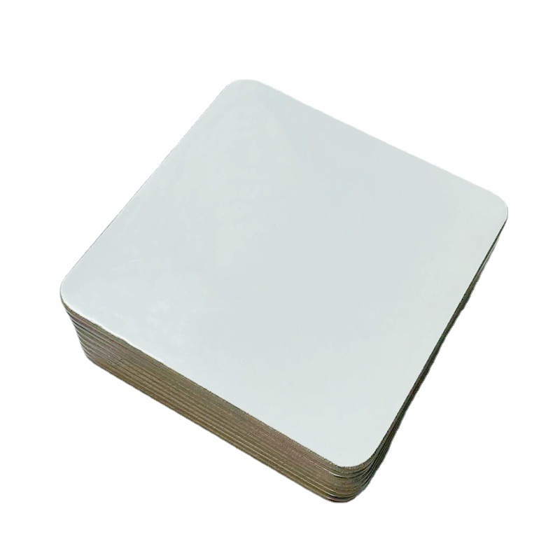 Posavasos de corcho de sublimación de tinta posavasos de madera MDF blanco bricolaje consumibles en blanco al por mayor Posavasos de corcho de transferencia de calor