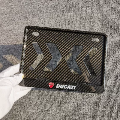 Nömrə qabı: License Plate Frame, Anti-Vibration - motorcycle-molded-dry-carbon-twill-ducati