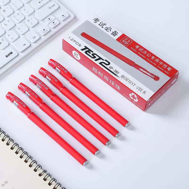 Estudiantes y maestros especiales corrección de tareas bolígrafo rojo tinta continua funda adhesiva suave de alto valor visual de secado rápido bolígrafo neutro image 21