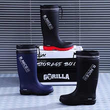 英伦可拆卸舒适保暖雨靴2024新款韩版防滑休闲长筒男士雨鞋批发