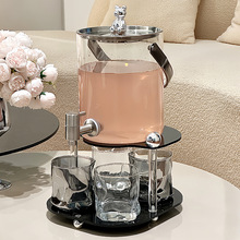 新陶轻奢玻璃冷水壶带龙头大容量水具套装家用凉水壶水果茶饮料桶