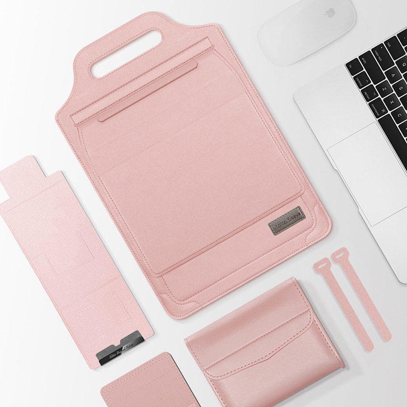 越境厳選多機能Appleラップトップバッグ 14inch MateBookラップトップスタンド収納ライナーバッグ|undefined