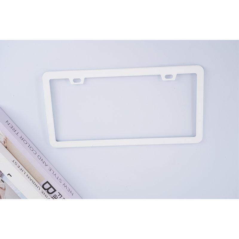 Manufacturer wholesale cross-border narrow-edge thin-edge stainless steel 2-hole license plate frame aluminum alloy stainless steel license plate holder cross-border