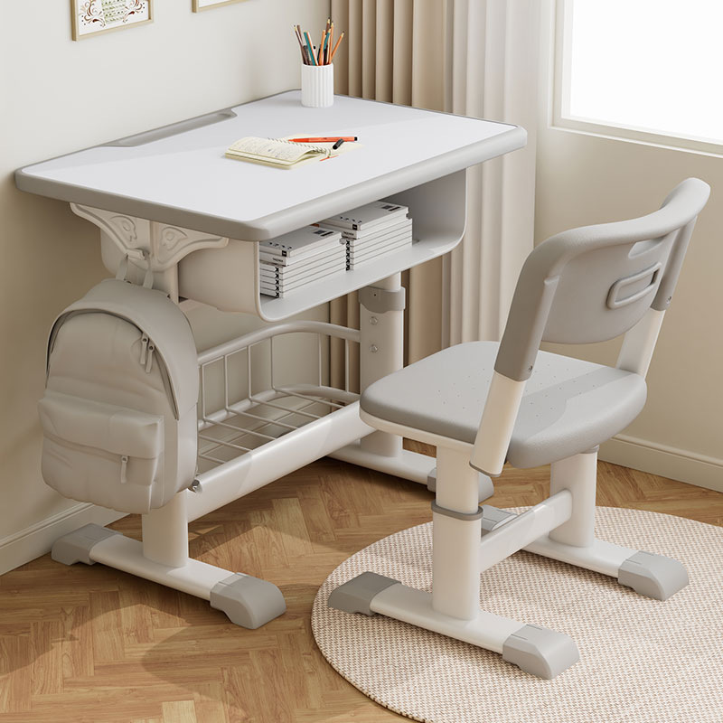 Installation-Free Primary School Student Home Desk Liftable Children's Study Table and Chair Training Class Writing Desk School Desk and Chair