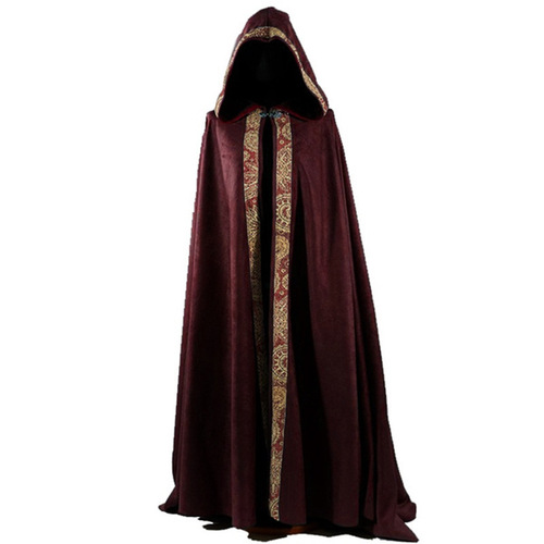 Men's 5-Color Long Mantle Medieval Church Clergy Loose Gown Cloak Feather Cross-border E-commerce Supply