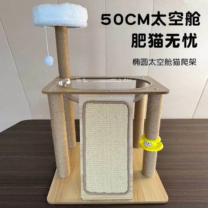 고양이 등반 랙 고양이 둥지 고양이 나무 통합 가정용 단단한 나무 고양이 선반 공간 캡슐 고양이 둥지 고양이 관측 플랫폼 고양이 점프 플랫폼