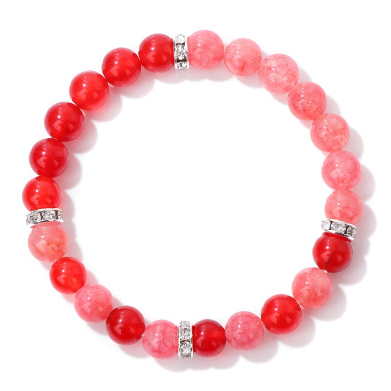 Summer small fresh bridesmaid bracelet stone beaded colorful girlfriends elegant gift niche design pure style refined