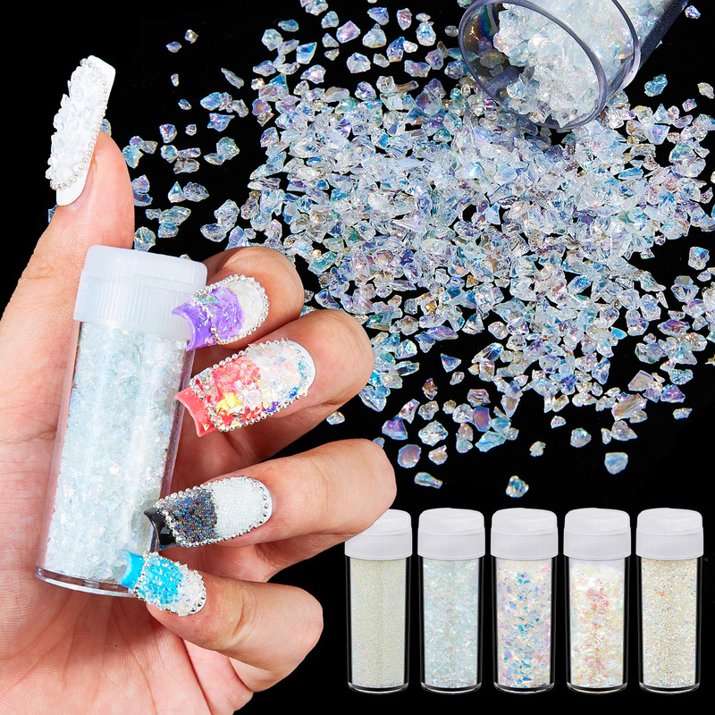 Cross-border nail art jewelry nail art elf bead stick diamond mixed color transparent AB micro diamond bottled spar wholesale