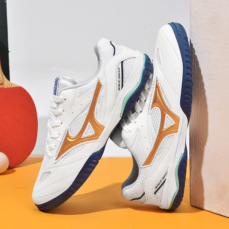 Nuevos zapatos de tenis de mesa transfronterizos de entrenamiento profesional ligero antideslizante para hombres y mujeres zapatos de bádminton casuales zapatos de tenis