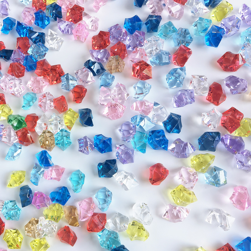 Simulated Fake Ice Cubes, Plastic Stones, Acrylic Ice Cubes, Transparent Crystal Porcelain Painting Accessories, Colorful Crystal Stones, Acrylic Gems