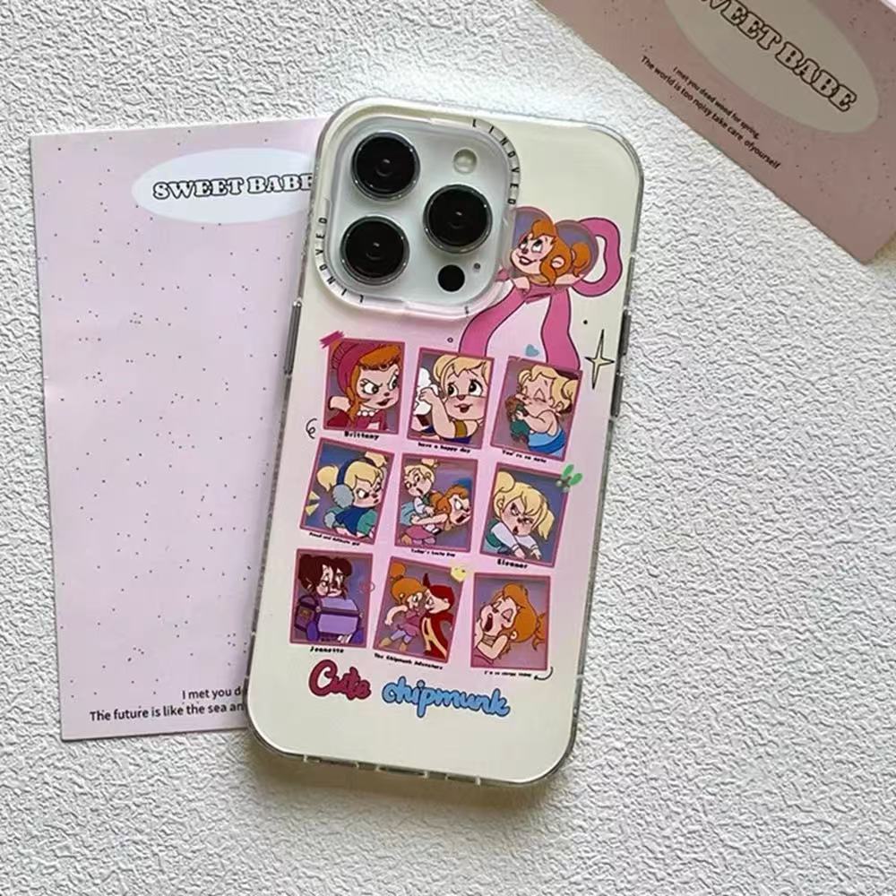 Pink Cartoon Nine Palace Girl Funda para iPhone 16ProMax 14 Apple 15 Cadena 13 Nuevo