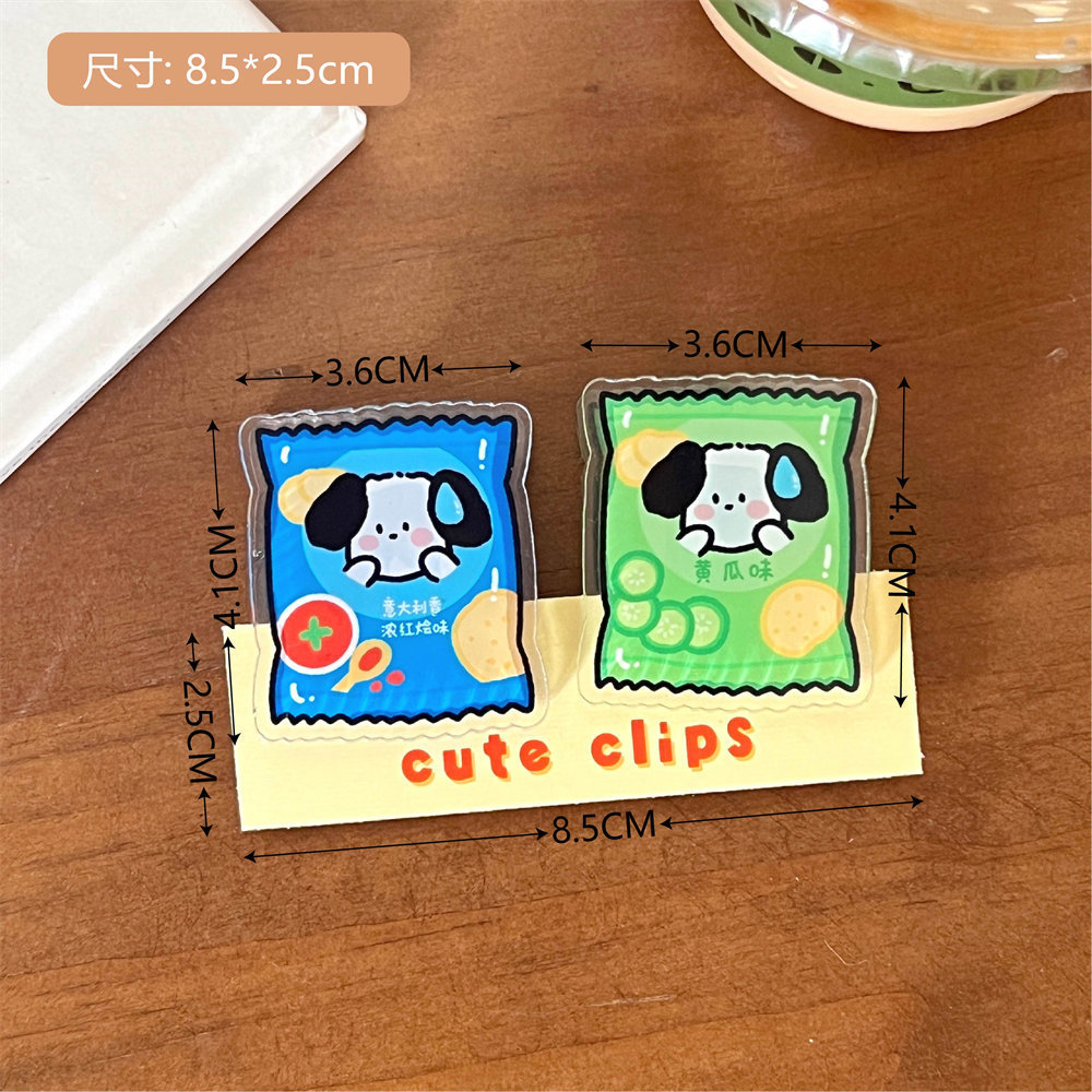 Creativo encantador dibujos animados regalo de decoración papelería sello clip acrílico para chicas