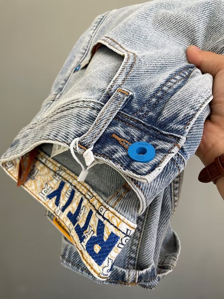 Men's Premium Slim Straight Stretch Jeans With Embroidery Durable_voghion.com