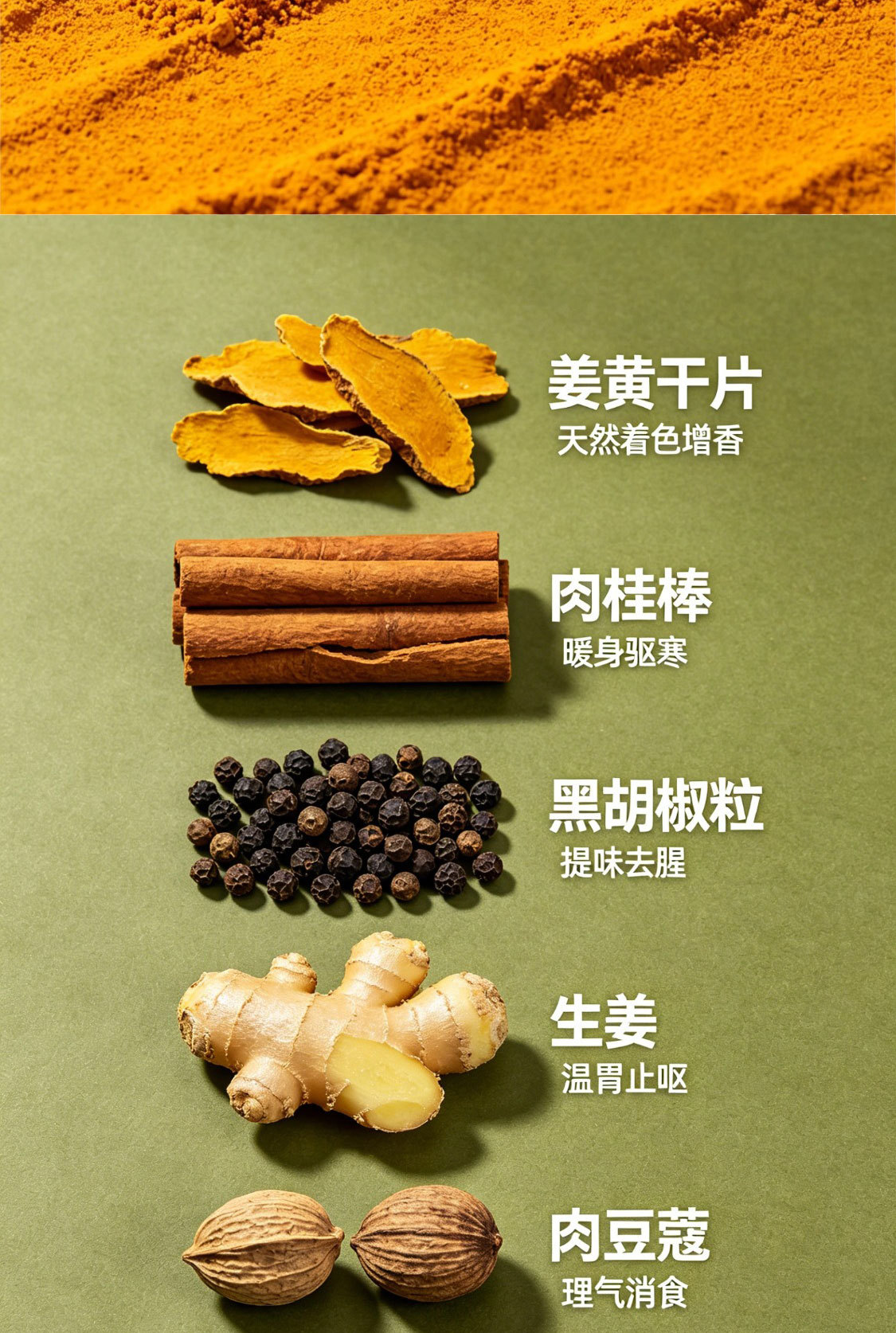 Turmeric Powder Jiang Huang 200g Prepacked Food Grade Herbal Powder overview