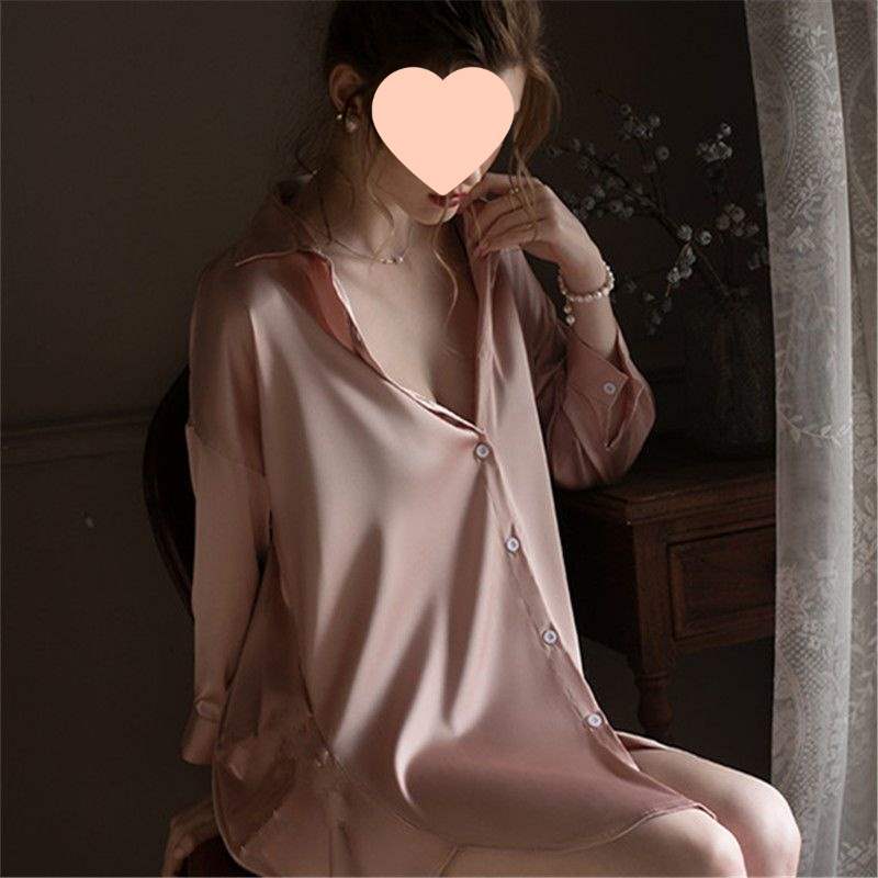 핑크 셔츠 스커트 [긴소매]