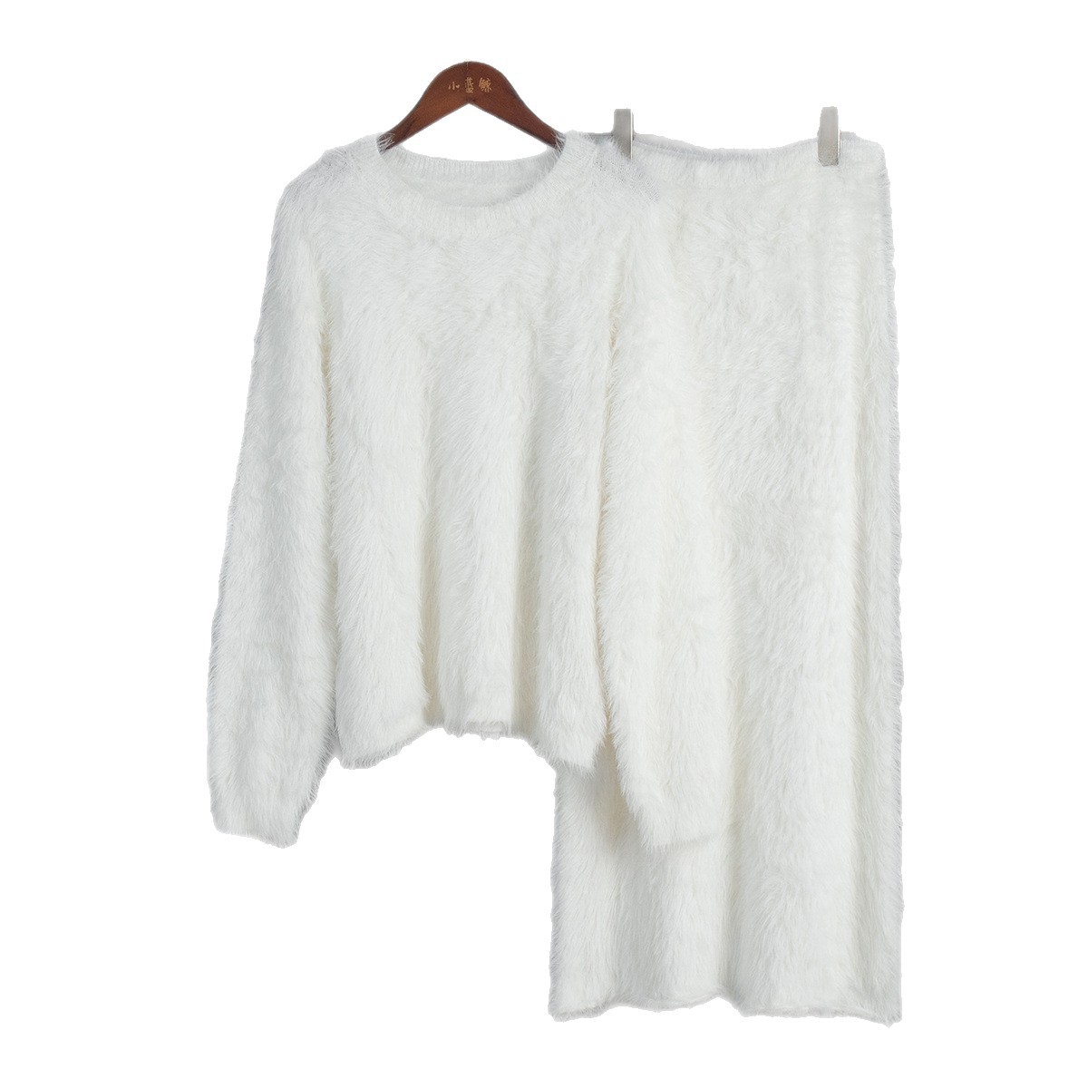 Cross-Border Pullover Rock Europäisch und Amerikanisch 2025 Herbst Winter Ins Style Strick-Zweiteiler-Set für Damen_voghion.com