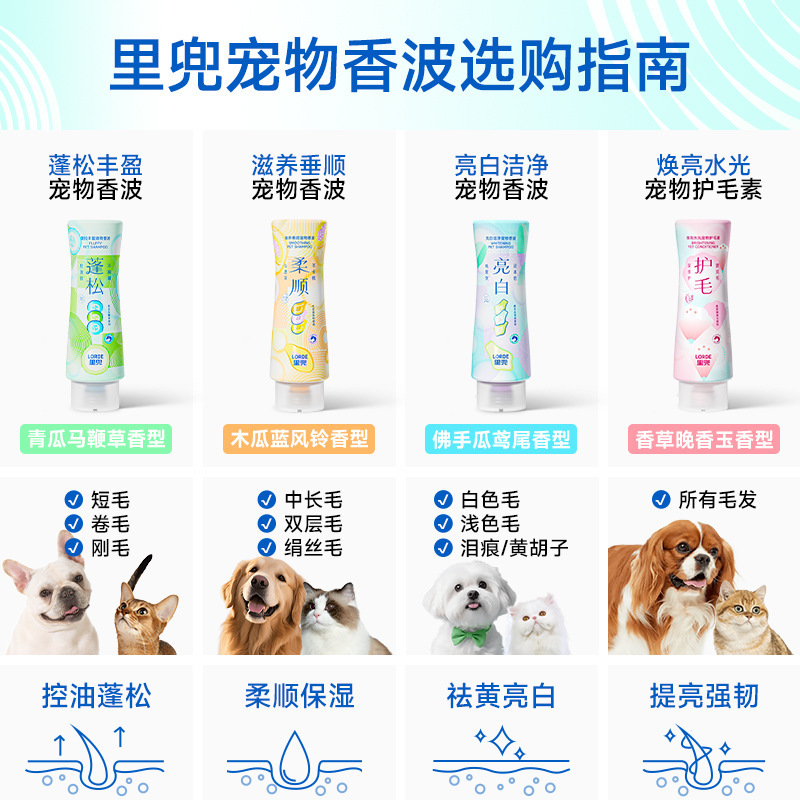 里兜宠物沐浴露蓬松抑菌除螨留香沐浴香波除臭留香护毛素洗澡猫狗|undefined