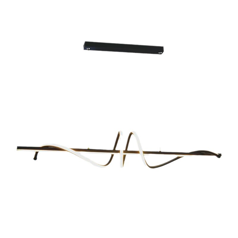 2024 nueva lámpara de restaurante curva nórdica moderna lámpara de barra larga minimalista creativa lámpara de gabinete minimalista