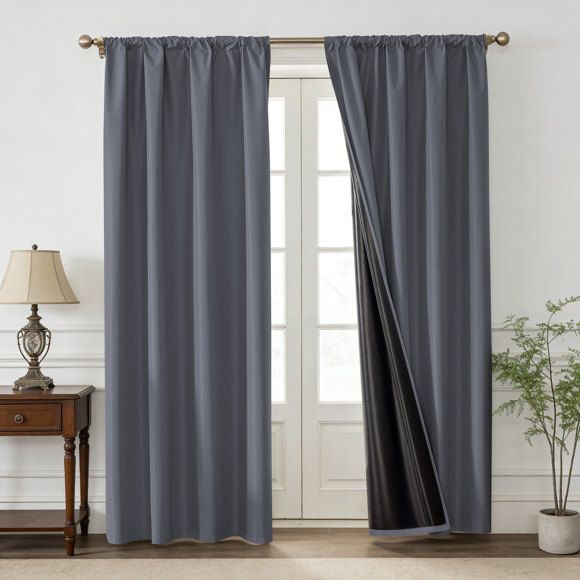 Amazon transfronterizo se vende bien chunya Textile Film Curtain cortina de comercio exterior de color sólido sombra completa cortina impermeable y térmica image 7