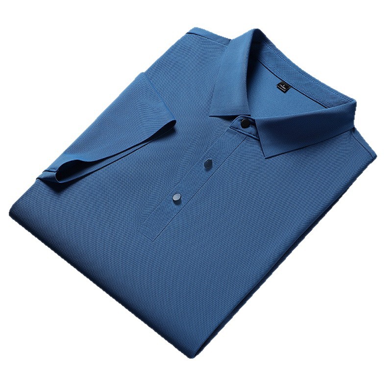 Hielo de manga corta Polo hombre nuevo grupo ropa de trabajo camiseta de manga corta Hielo de negocios sin marcas polo transpirable