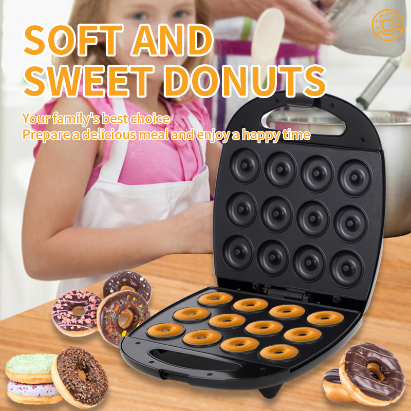 Transfronterizo estándar europeo 12 agujeros máquina de donut torta máquina de torta máquina de bocadillos pasteles dulces máquina de panadería