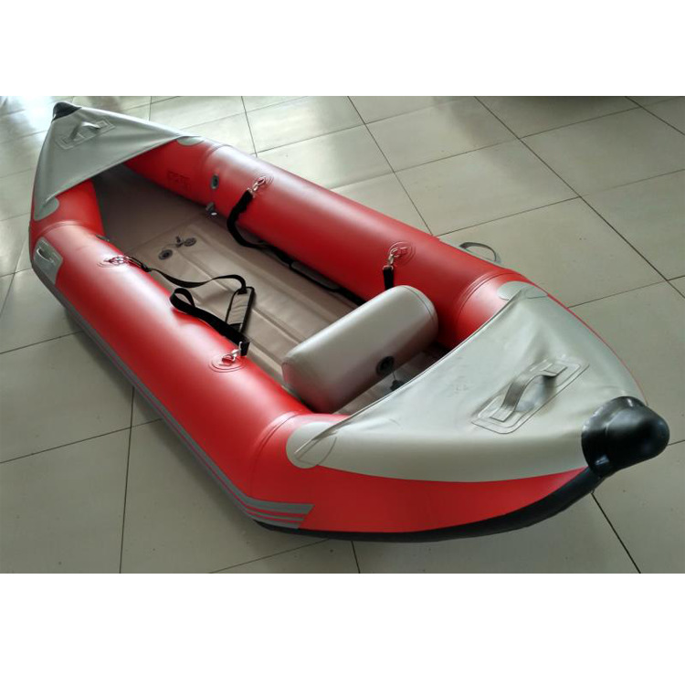 Factory High Quality Inflatable Rubber Boat Brushed Bottom Pvc Double Canoe Kayak Fishing Outdoor