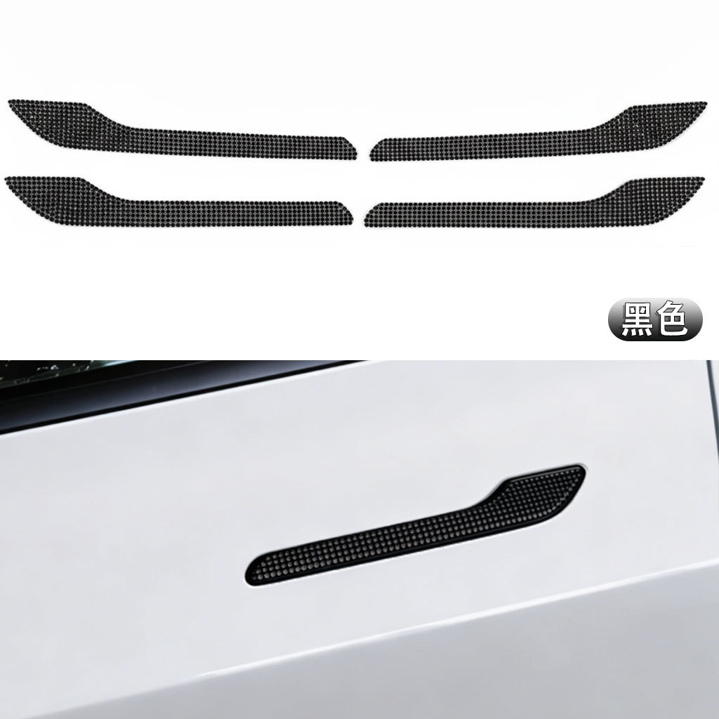 Cross-Border Diamond-Encrusted Tesla Body Stickers Suitable for Tesla Door Handle Decoration Stickers, Car Decoration Stickers Wholesale