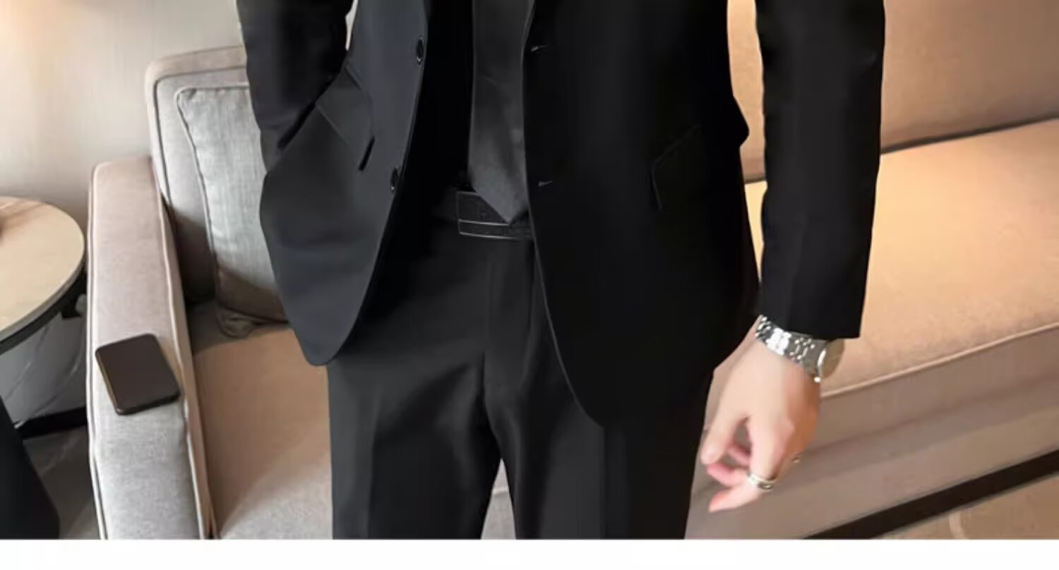 Men's Slim Fit Blazer Jacket - Lightweight Business Casual Single Breasted Suit For Wedding Office Formal Occasions_viptrois.com