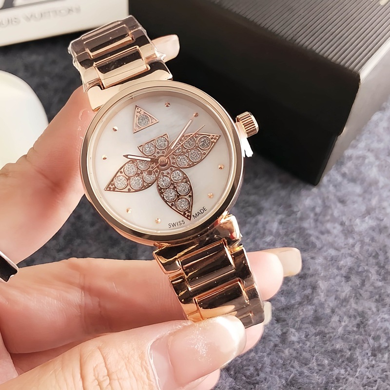 Couple's Watches, Simple and Elegant Steel Band Fashion Tiktok Hot-Selling Unisex Watches with Luminous Design