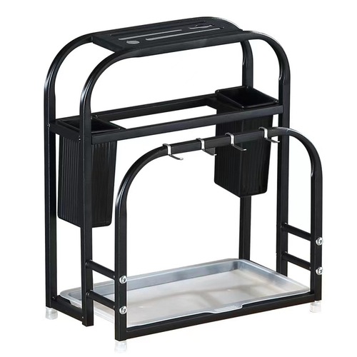 Kitchen knife holder stainless steel knife holder chopping board chopsticks integrated storage rack spatula rag storage rack chopsticks pot lid rack