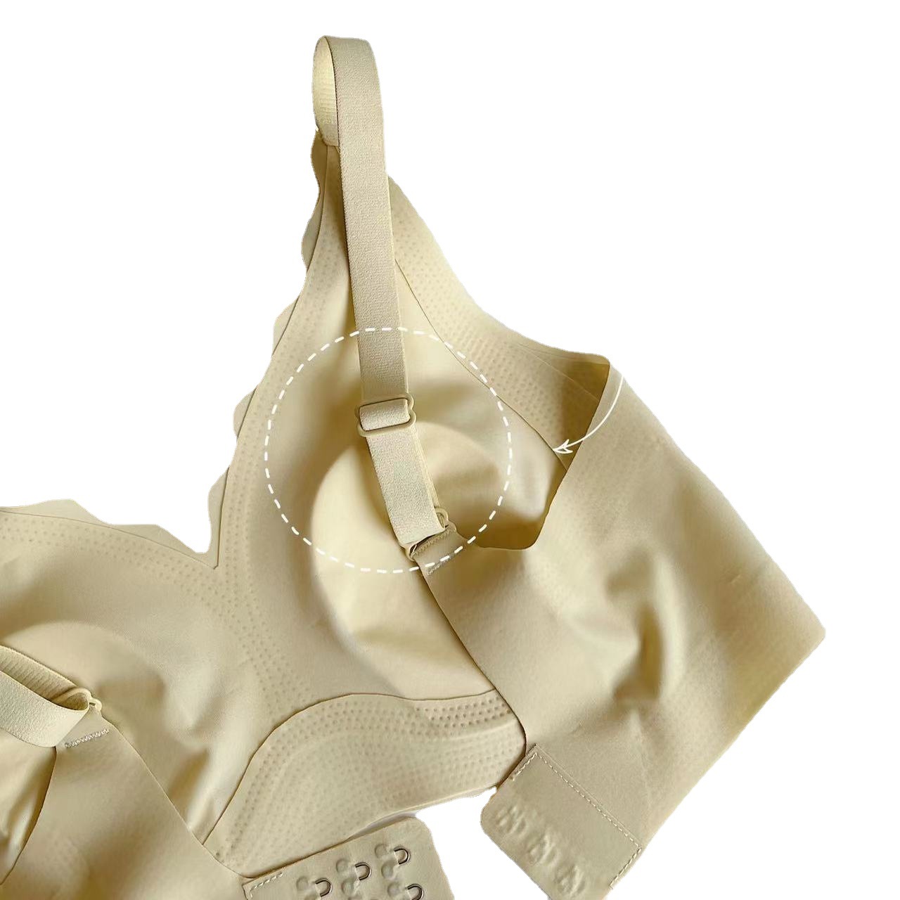Orejas de conejo Xiaolanghua cristal taza grande pecho pequeña ropa interior sin costuras ligero cómodo transpirable sensación fresca Correa sujetador para las mujeres