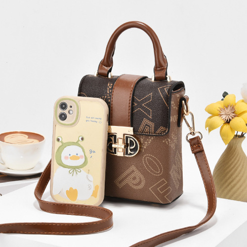 Manufacturer's bag women's shoulder crossbody 2024 new women's bag simple printing fashion mobile phone bag printing one piece drop shipping