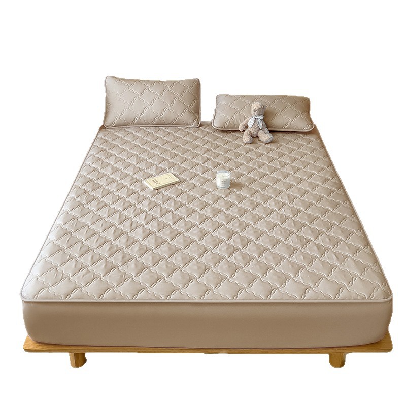 Nuevo tipo de cama cubierta de protección de colchón cuatro estaciones de algodón intercalado engrosado universal todo incluido no desplazamiento cubierta de sopa