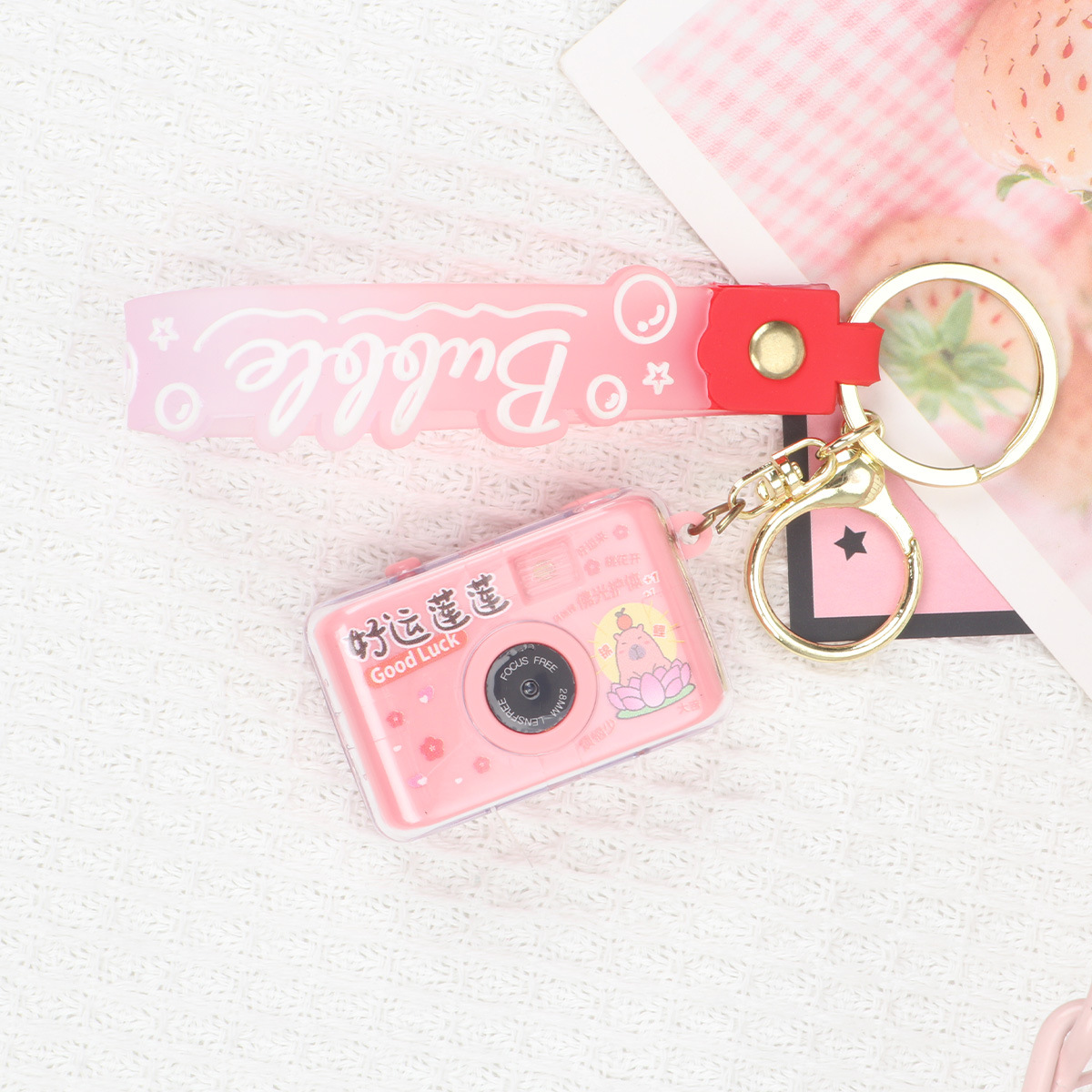 Yugui perro emisor de luz pequeña cámara llavero coolomi meiletty Cámara colgante