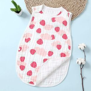 Four Seasons Baby Sleeping Bag Thin Baby Pure Cotton Gauze Sleeveless Vest Sleeping Clothes Anti-Kick Children's Anti-Kick Quilt