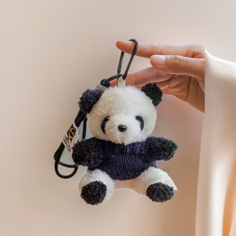 Caricatura panda peluche colgante oso espacial bolsa colgar decoración Wenchuang peluche muñeca llavero regalo para parejas