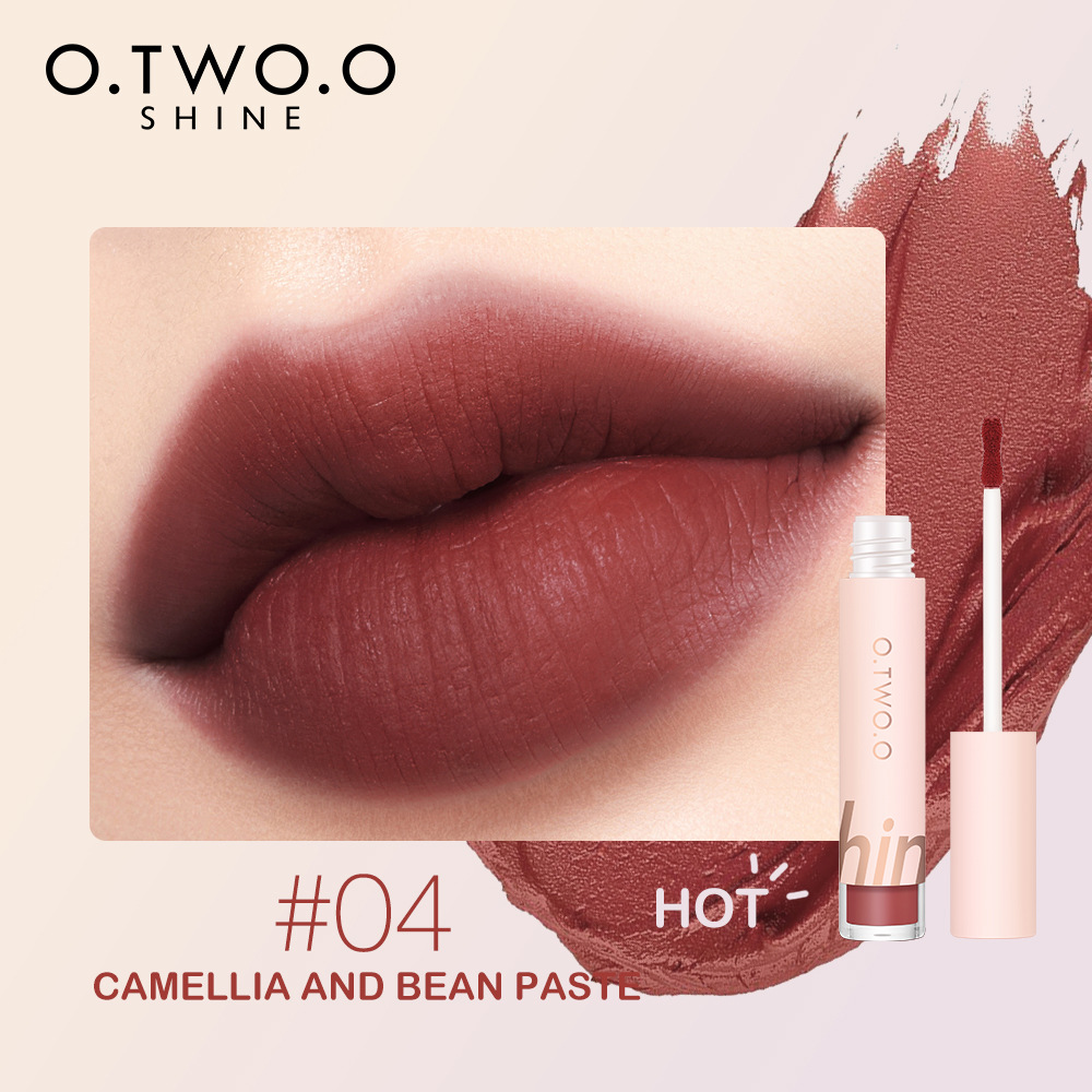 O.TWO. O soft cotton mist first love lip mud powder Blusher eye shadow can be used three times, velvet does not touch the cup and does not fade04#