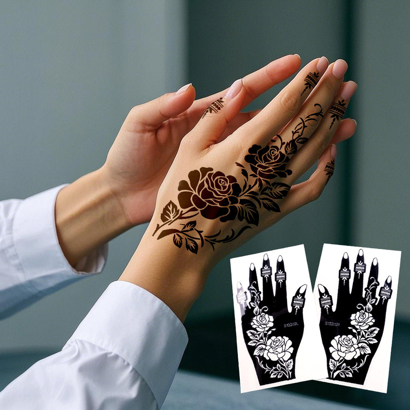 Cross-border European and American Haina tattoo stick hand back temporary hand-painted tattoo template spray-painting tool India Haina carve Cross-border European and American Haina tattoo stick hand back temporary hand-painted tattoo template spray-painting tool India Haina carve
