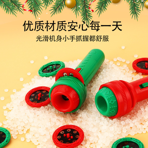 Cross-border Christmas children's light-up projection flashlight early education image recognition Christmas festival gift wholesale