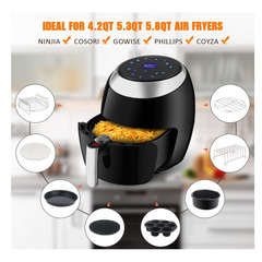 Air Fryer Accessories 8in 12-Piece Set Cake Basket Suitable for 3.5-5.8qt Cross-border Wish AliExpress and other platforms