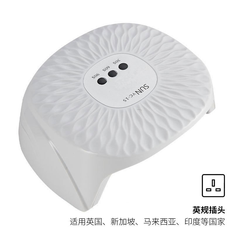 Lámpara inteligente transfronteriza para uñas, cuadrada, portátil, de fototerapia, 48W, para secado rápido de esmalte de uñas, para uso en manicura y pedicura en salones de uñas.