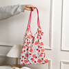 Brand summer capacious one-shoulder bag, fresh shopping bag, underarm bag, drawstring