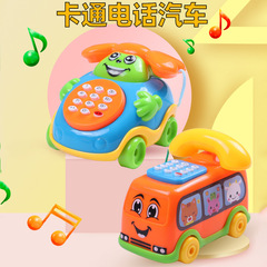 會唱歌的電話小汽車卡通音樂巴士車 兒童玩具益智早教機玩具批發
